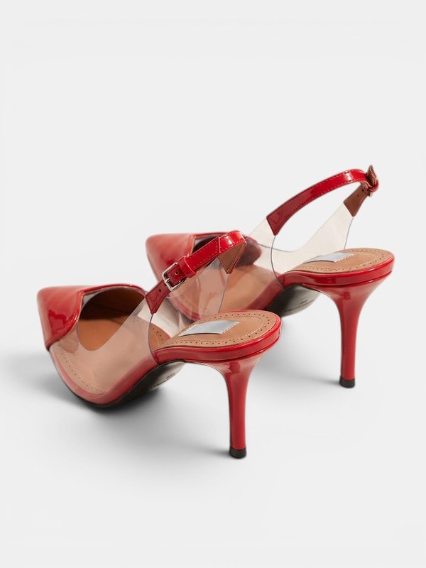 Gleamond | Women's Transparent Slingback High Heel Pumps Gleamond