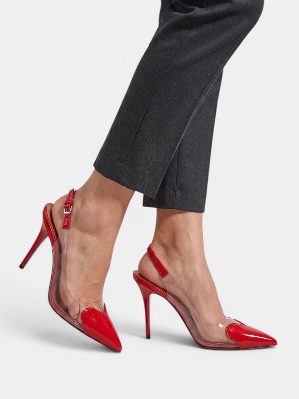 Gleamond | Women's Transparent Slingback High Heel Pumps Gleamond