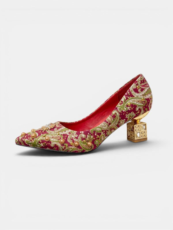 Gleamond | Women's Wedding Pointed Toe High Heel Pumps Gleamond