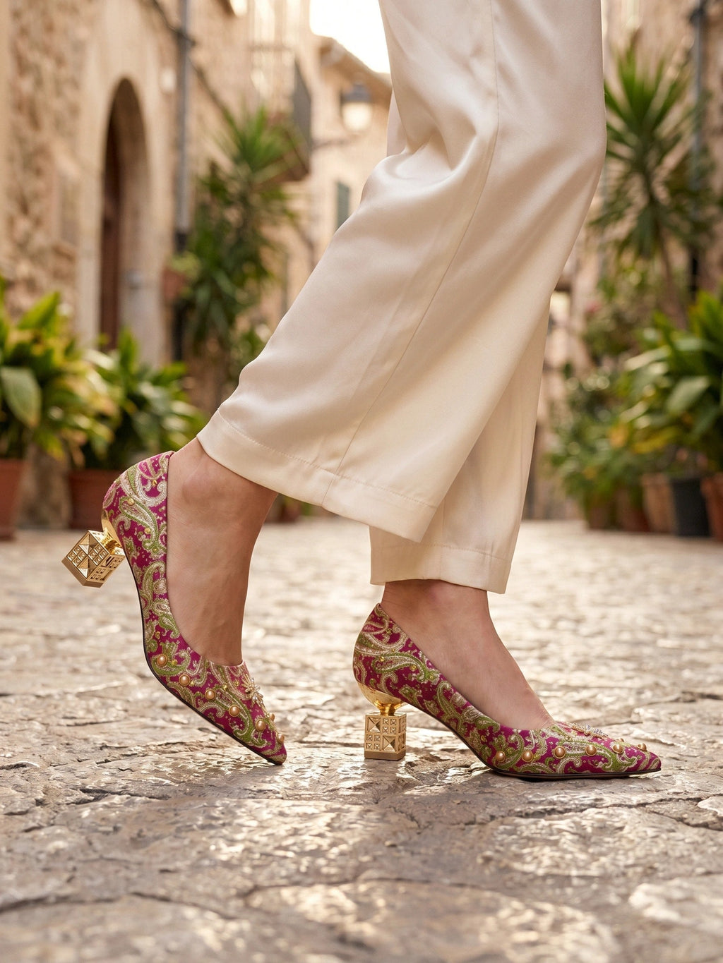 Gleamond | Women's Wedding Pointed Toe High Heel Pumps Gleamond