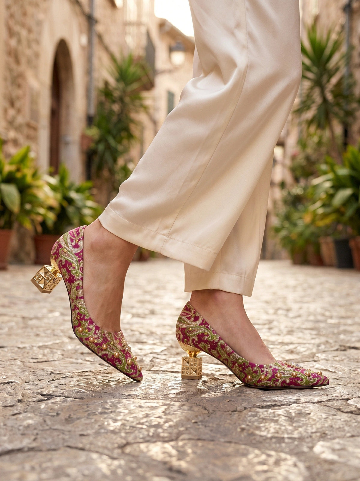 Gleamond | Women's Wedding Pointed Toe High Heel Pumps Gleamond