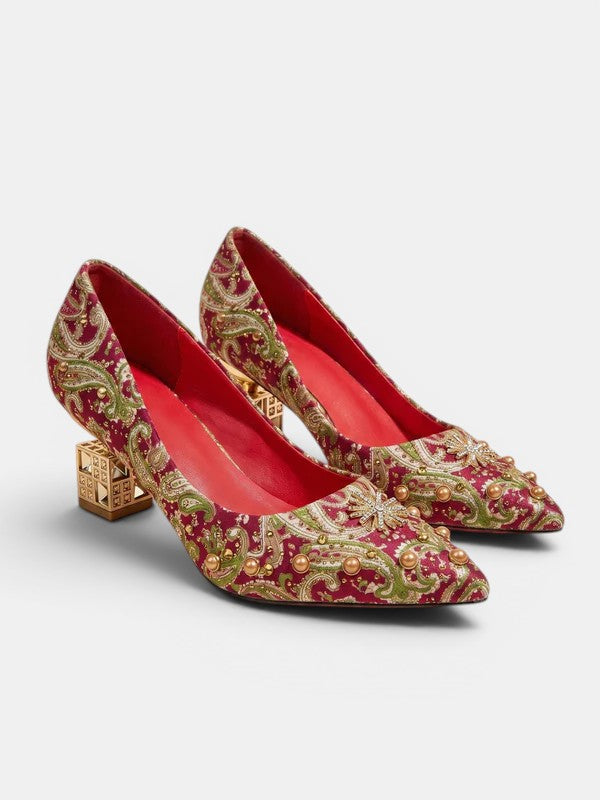 Gleamond | Women's Wedding Pointed Toe High Heel Pumps Gleamond