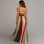 Strapless Pleated Maxi Dress for Effortless Everyday Elegance