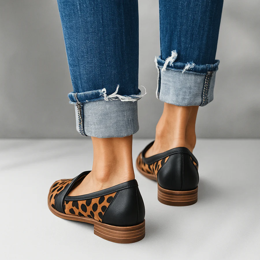 Pointed Toe Suede Penny Loafers for Women - Slip-On Flat Design