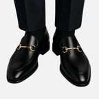 Savile Noir Men’s Faux Leather Loafers SnugBubs Australia