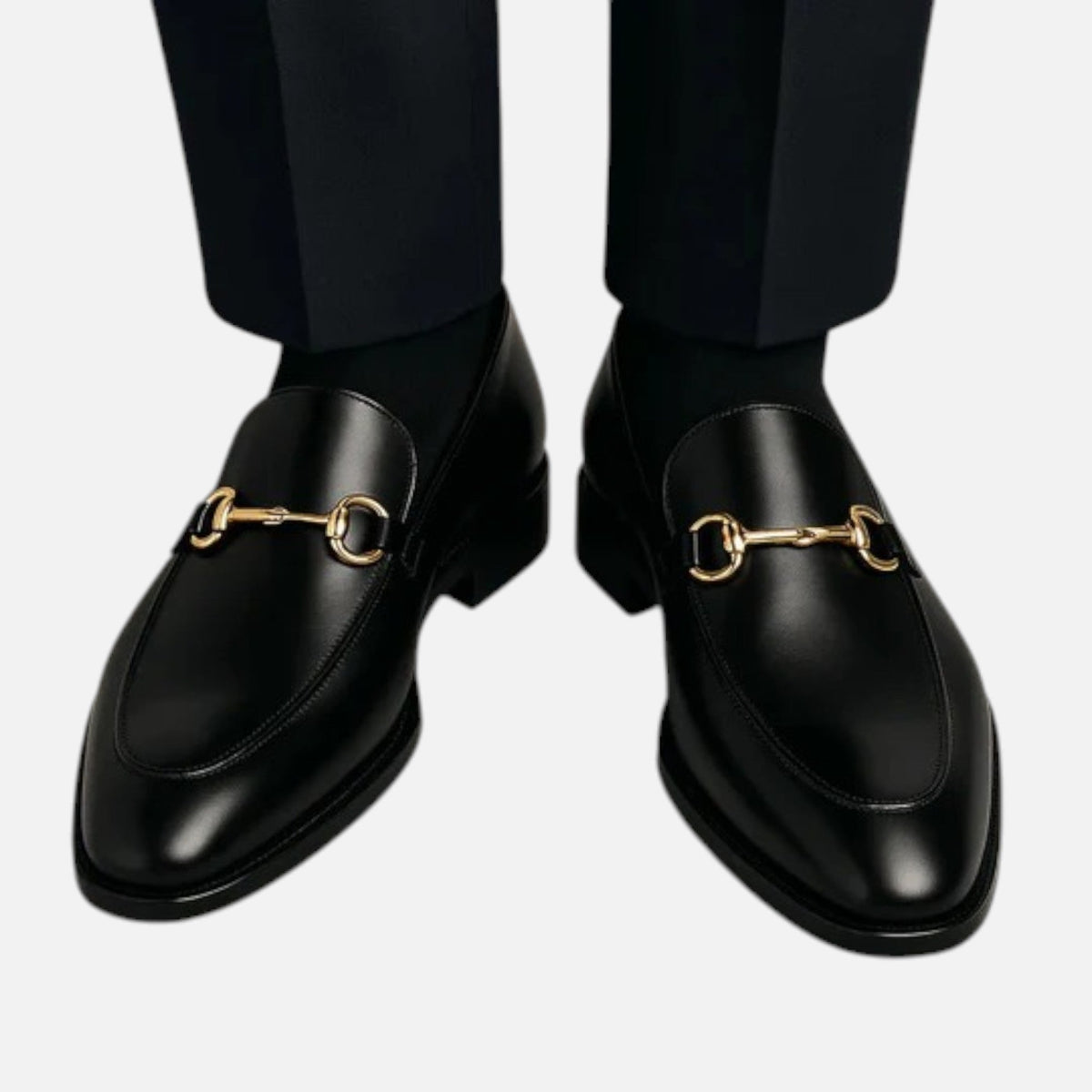 Savile Noir Men’s Faux Leather Loafers SnugBubs Australia