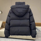 High Neck Hooded Puffer Jacket for Women