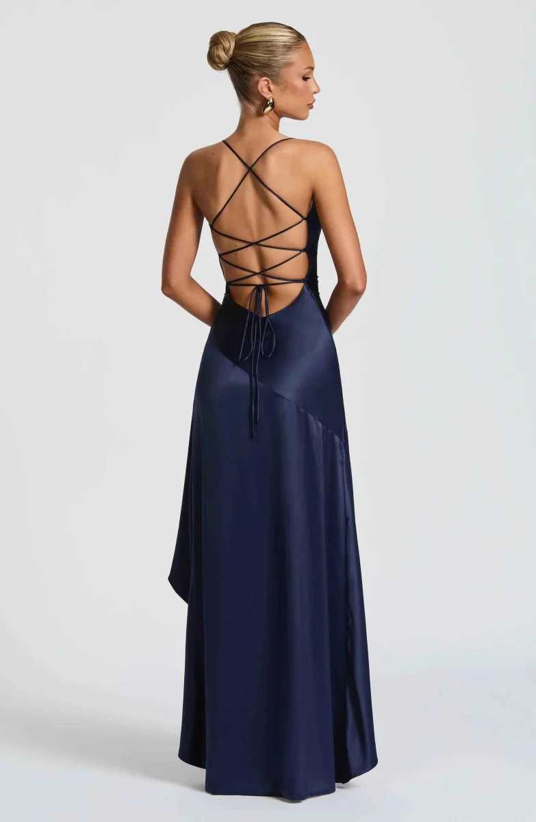 Elegant Maxi Dress with Ruffled Hem
