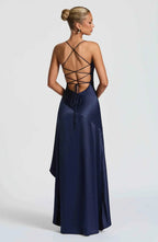 Elegant Maxi Dress with Ruffled Hem