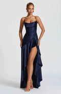 Elegant Maxi Dress with Ruffled Hem