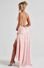 Elegant Maxi Dress with Ruffled Hem