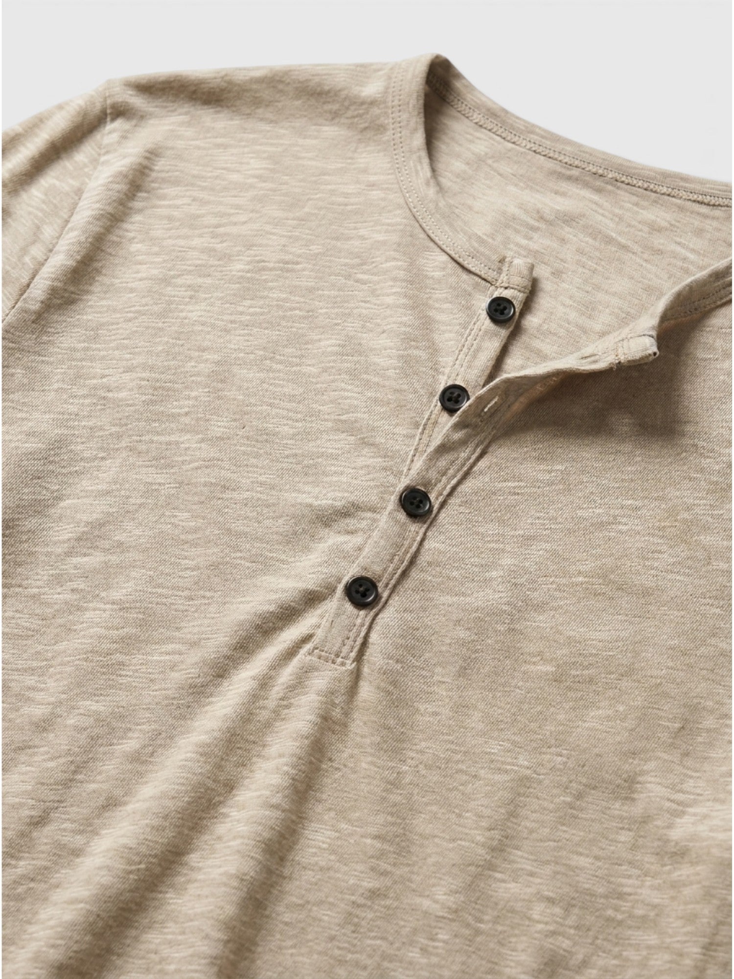 Men’s Cotton Henley Shirt Slim Fit Long Sleeve SnugBubs Australia