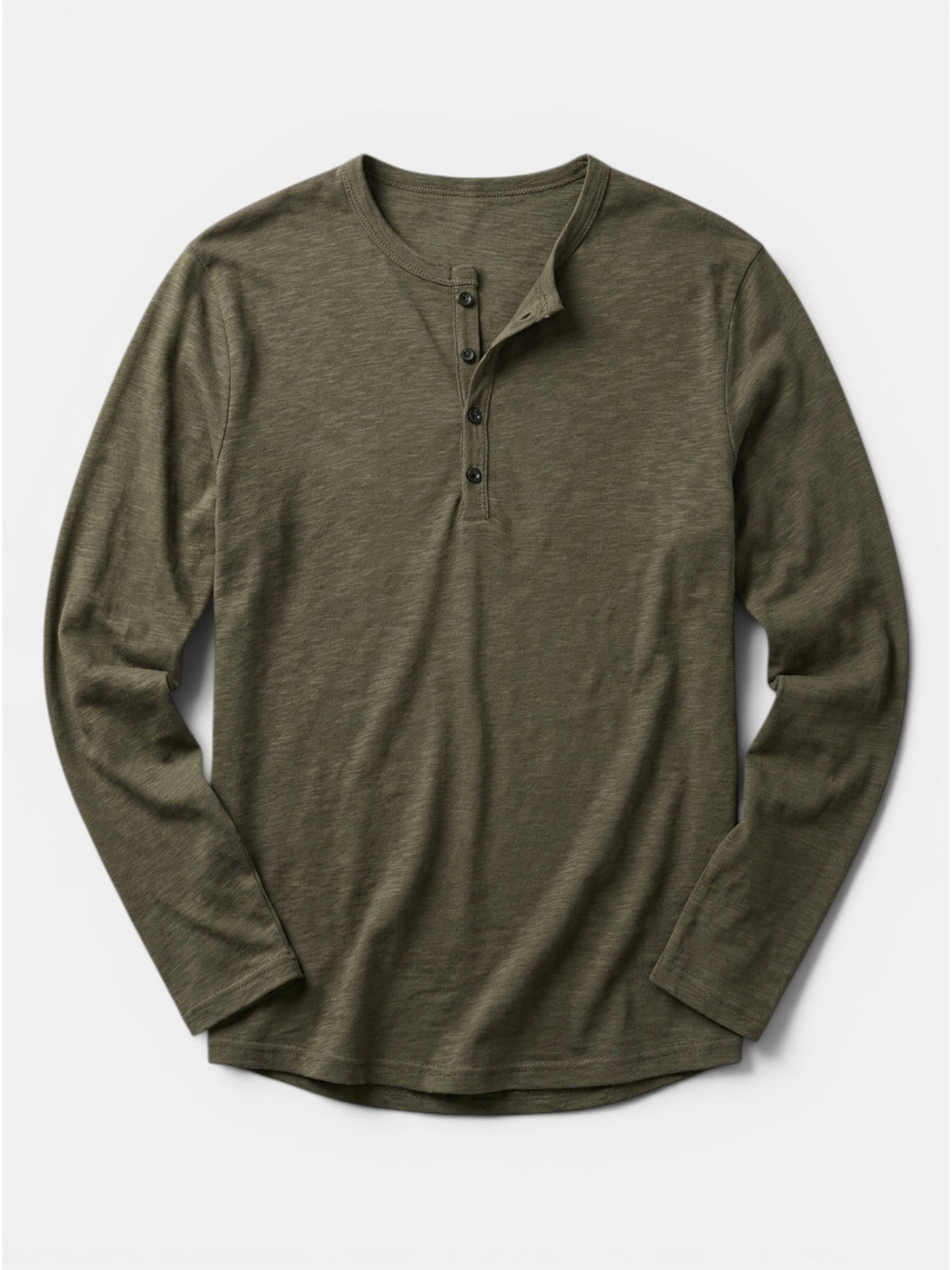 Men’s Cotton Henley Shirt Slim Fit Long Sleeve SnugBubs Australia