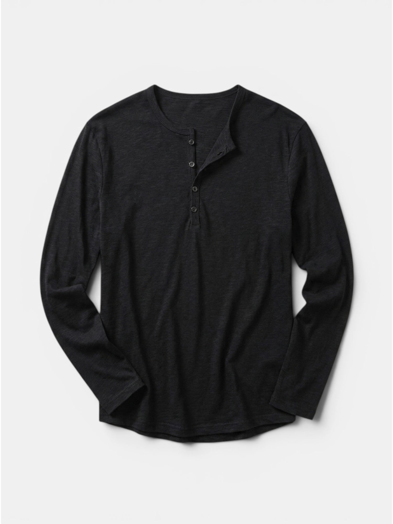 Men’s Cotton Henley Shirt Slim Fit Long Sleeve SnugBubs Australia