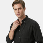 Men’s Cotton Linen Shirt Long Sleeve Casual Button-Up SnugBubs Australia