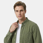 Men’s Cotton Linen Shirt Long Sleeve Casual Button-Up SnugBubs Australia