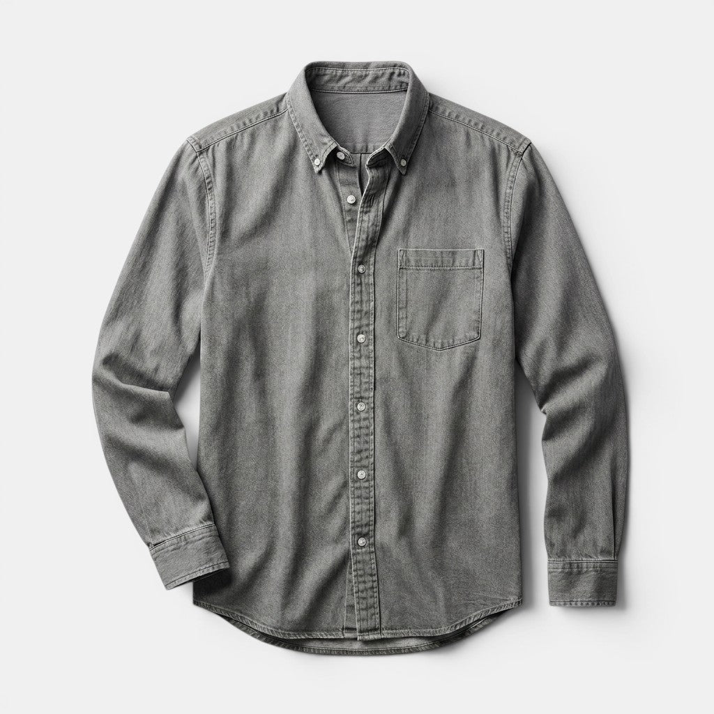 Men’s Cotton Linen Shirt Long Sleeve Casual Button-Up SnugBubs Australia