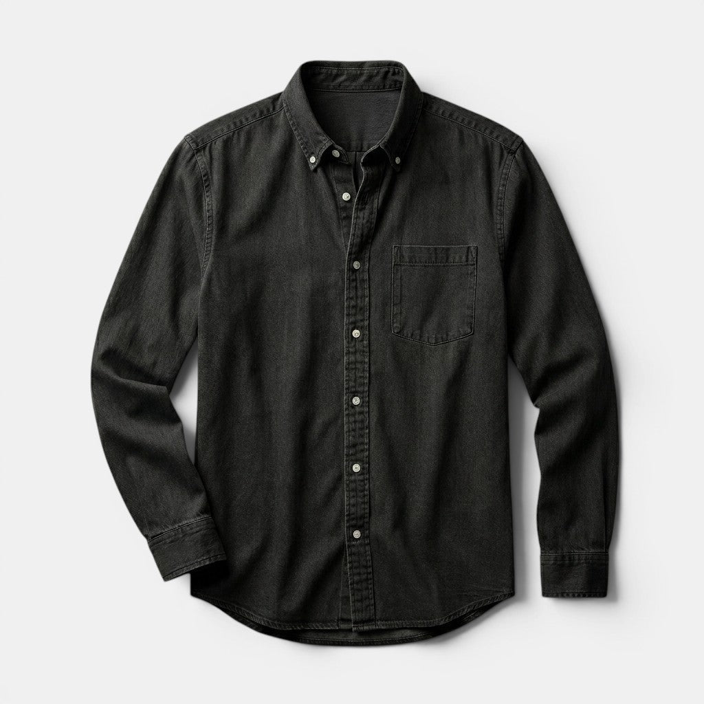 Men’s Cotton Linen Shirt Long Sleeve Casual Button-Up SnugBubs Australia