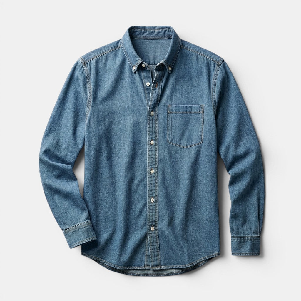 Men’s Cotton Linen Shirt Long Sleeve Casual Button-Up SnugBubs Australia