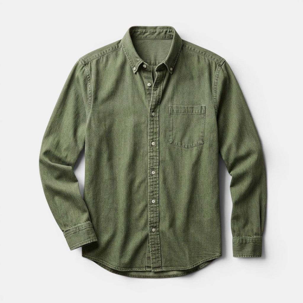 Men’s Cotton Linen Shirt Long Sleeve Casual Button-Up SnugBubs Australia