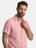 Men’s Cotton Linen Summer Shirt Lightweight Short Sleeve SnugBubs Australia