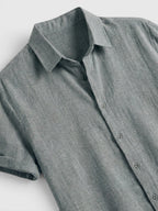 Men’s Cotton Linen Summer Shirt Lightweight Short Sleeve SnugBubs Australia