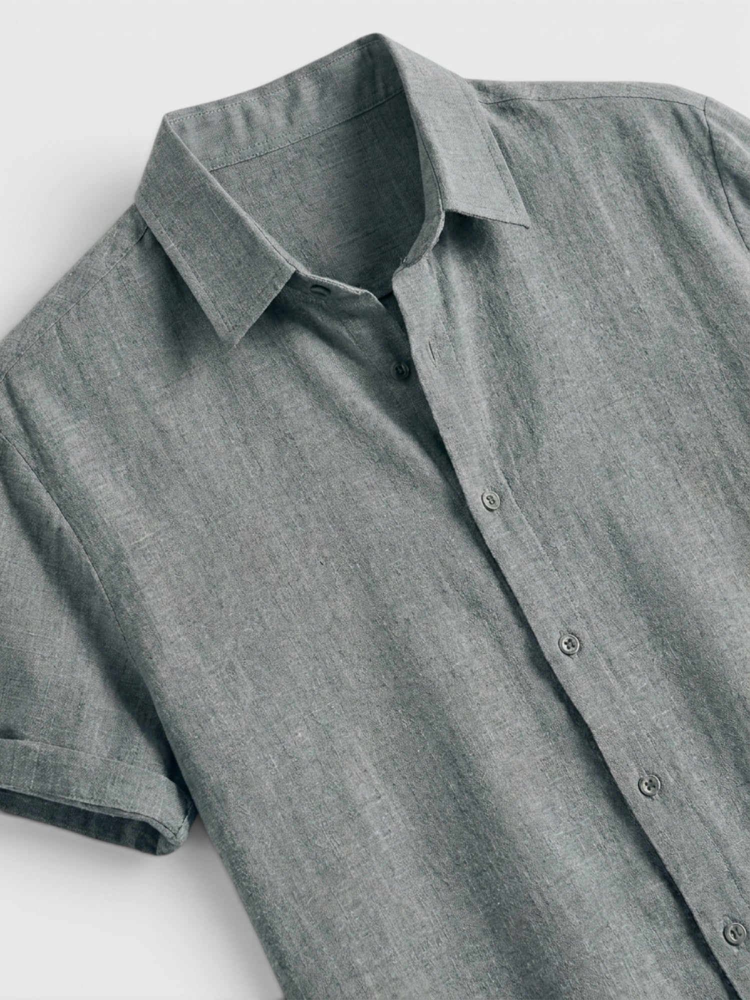 Men’s Cotton Linen Summer Shirt Lightweight Short Sleeve SnugBubs Australia