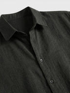 Men’s Cotton Linen Summer Shirt Lightweight Short Sleeve SnugBubs Australia
