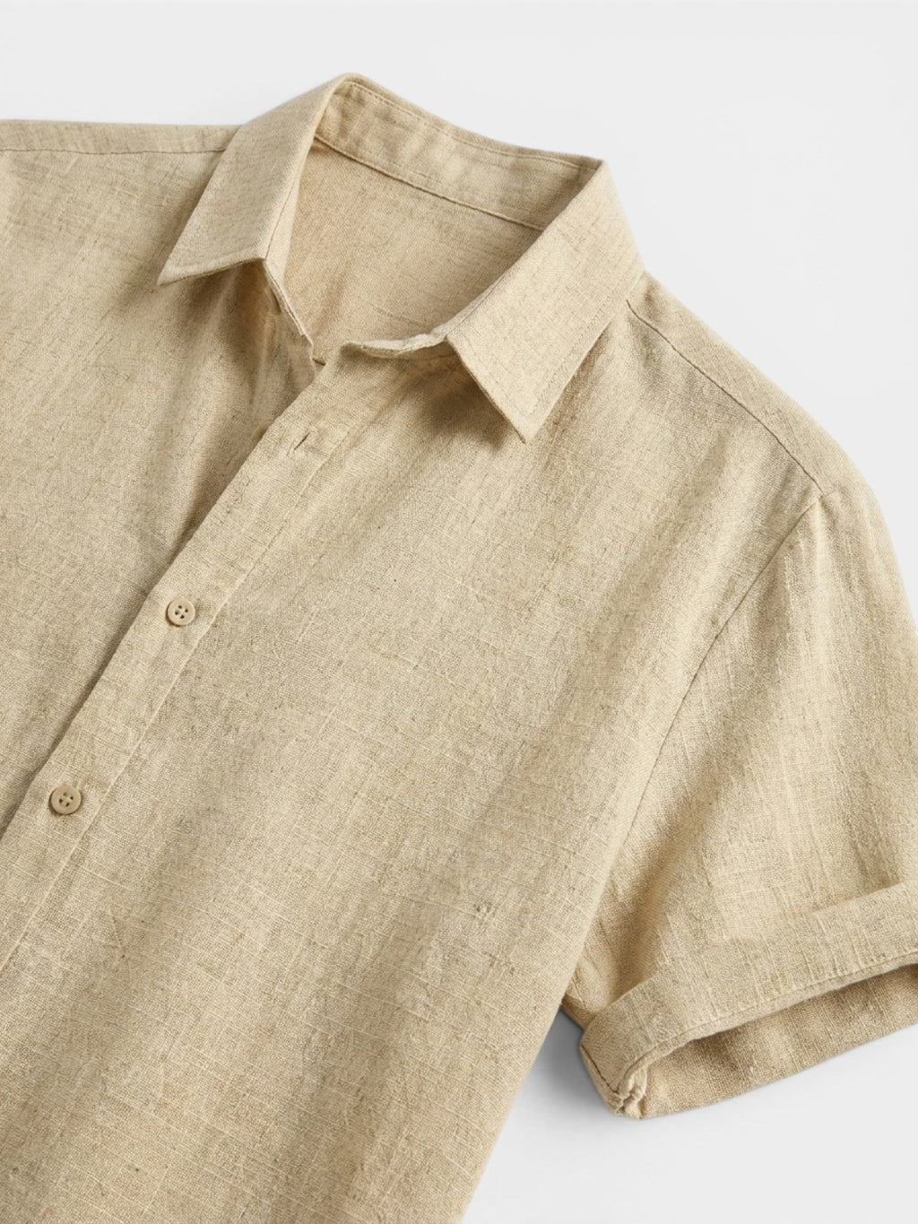 Men’s Cotton Linen Summer Shirt Lightweight Short Sleeve SnugBubs Australia