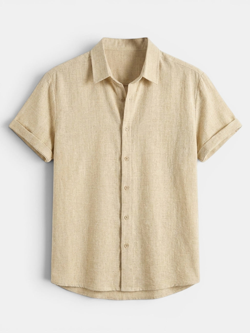 Men’s Cotton Linen Summer Shirt Lightweight Short Sleeve SnugBubs Australia