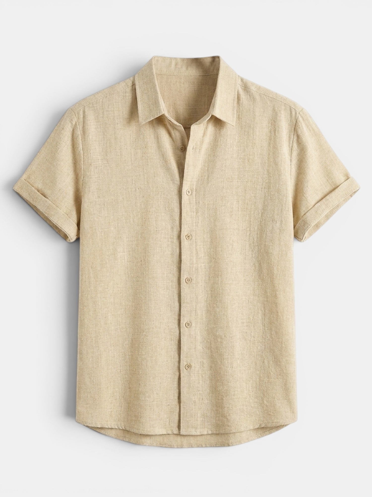 Men’s Cotton Linen Summer Shirt Lightweight Short Sleeve SnugBubs Australia