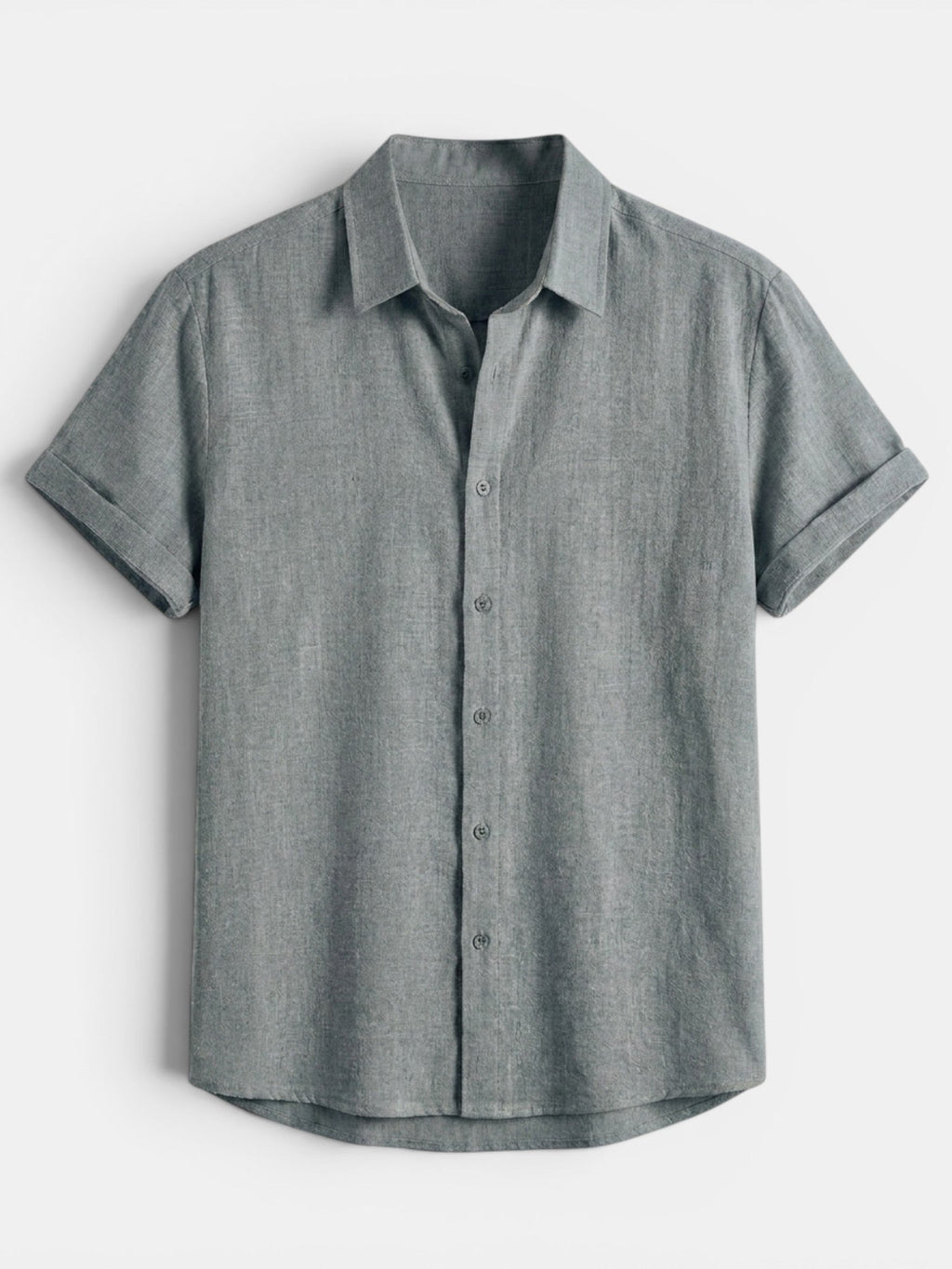 Men’s Cotton Linen Summer Shirt Lightweight Short Sleeve SnugBubs Australia