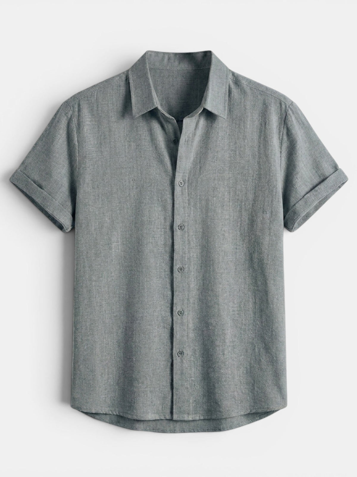 Men’s Cotton Linen Summer Shirt Lightweight Short Sleeve SnugBubs Australia