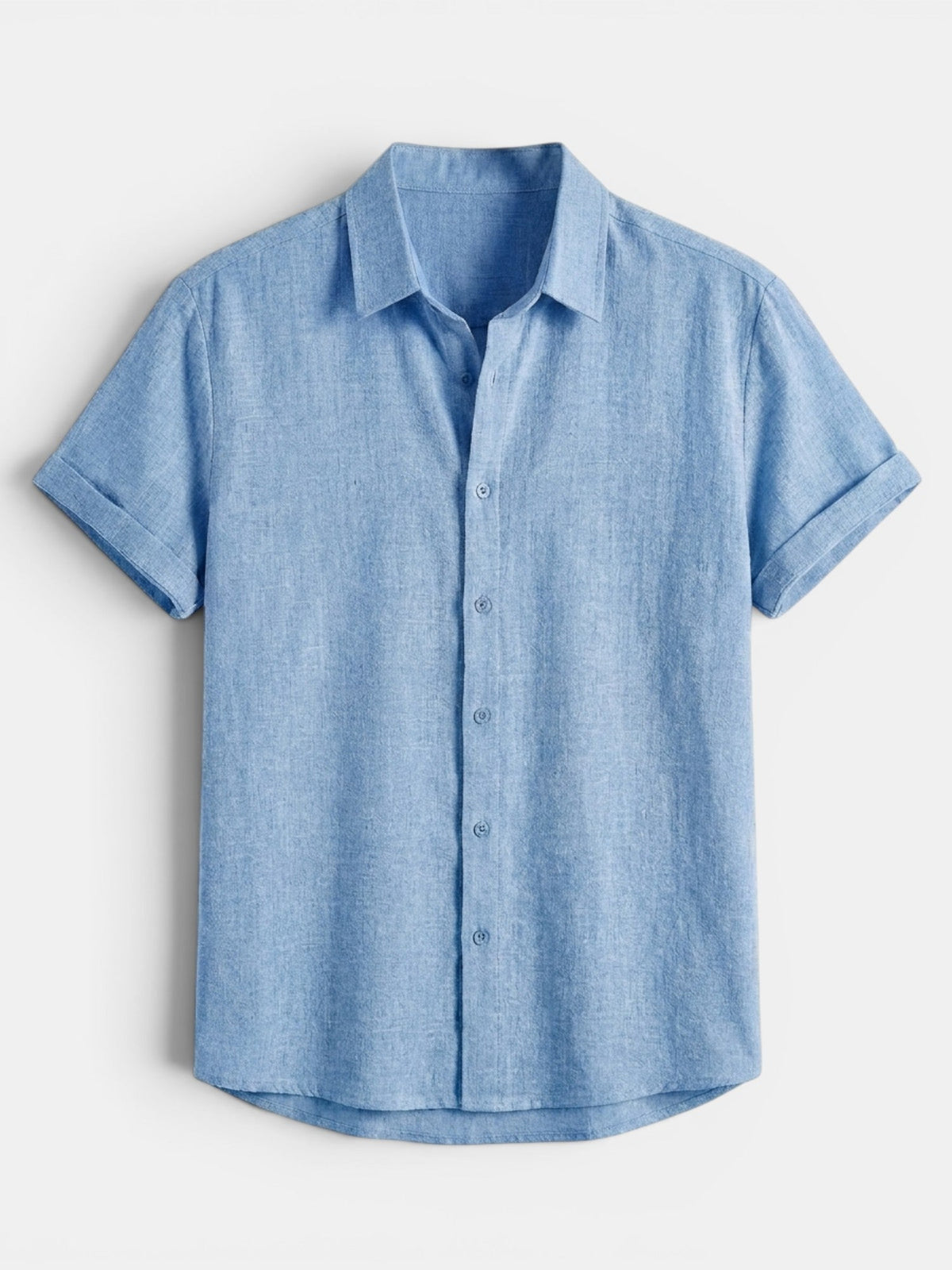 Men’s Cotton Linen Summer Shirt Lightweight Short Sleeve SnugBubs Australia