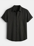 Men’s Cotton Linen Summer Shirt Lightweight Short Sleeve SnugBubs Australia