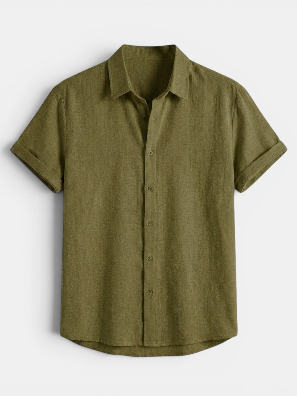 Men’s Cotton Linen Summer Shirt Lightweight Short Sleeve SnugBubs Australia