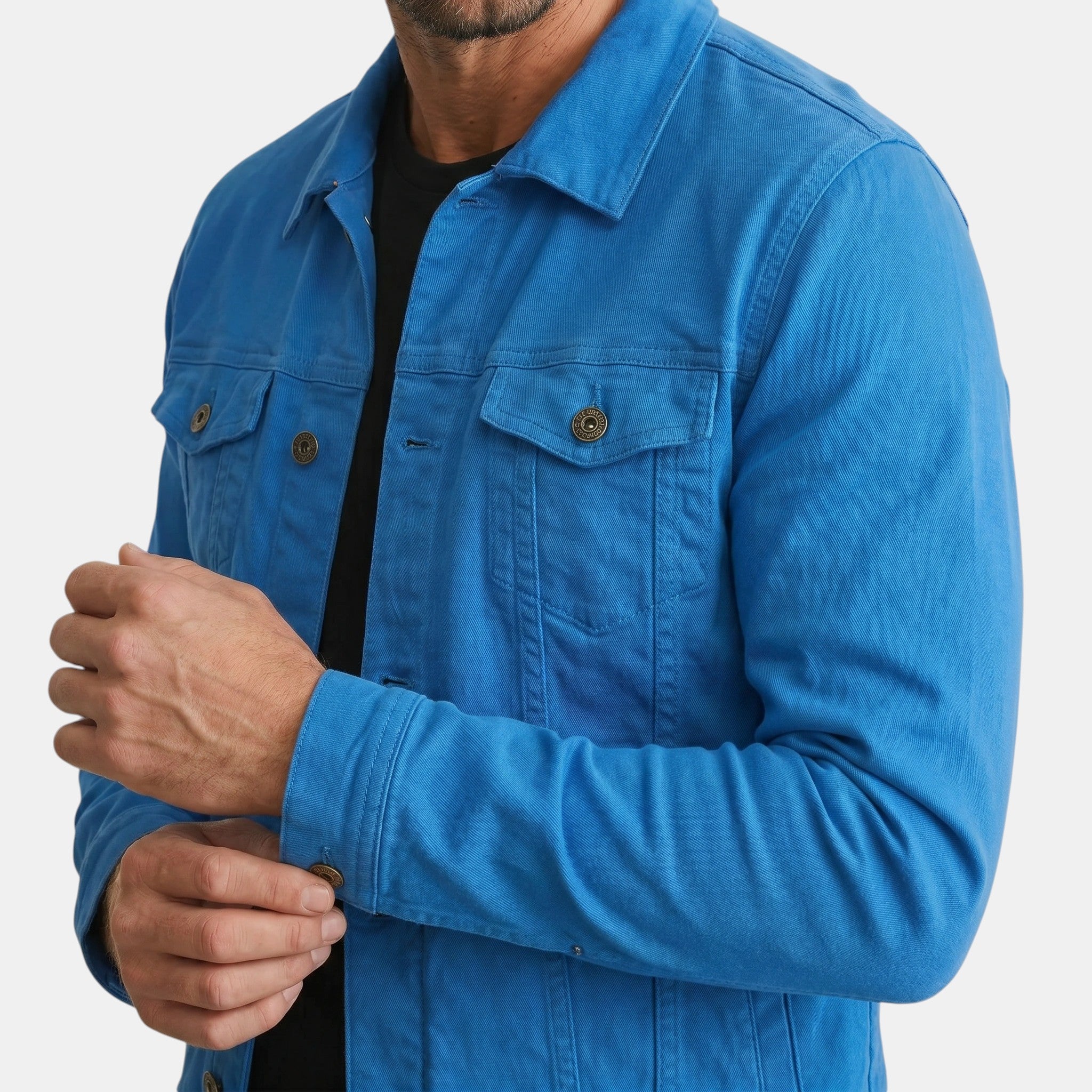 Men’s Denim Jacket Slim Fit Casual Cotton Trucker Jacket SnugBubs Australia
