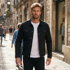 Men’s Denim Jacket Slim Fit Casual Cotton Trucker Jacket SnugBubs Australia