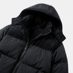 Men’s Hooded Puffer Jacket with Corduroy Winter Coat SnugBubs Australia