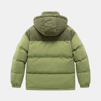 Men’s Hooded Puffer Jacket with Corduroy Winter Coat SnugBubs Australia