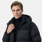 Men’s Hooded Puffer Jacket with Corduroy Winter Coat SnugBubs Australia