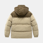 Men’s Hooded Puffer Jacket with Corduroy Winter Coat SnugBubs Australia