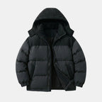 Men’s Hooded Puffer Jacket with Corduroy Winter Coat SnugBubs Australia
