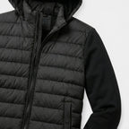 Men’s Hybrid Puffer Jacket Lightweight Hooded Winter Coat SnugBubs Australia