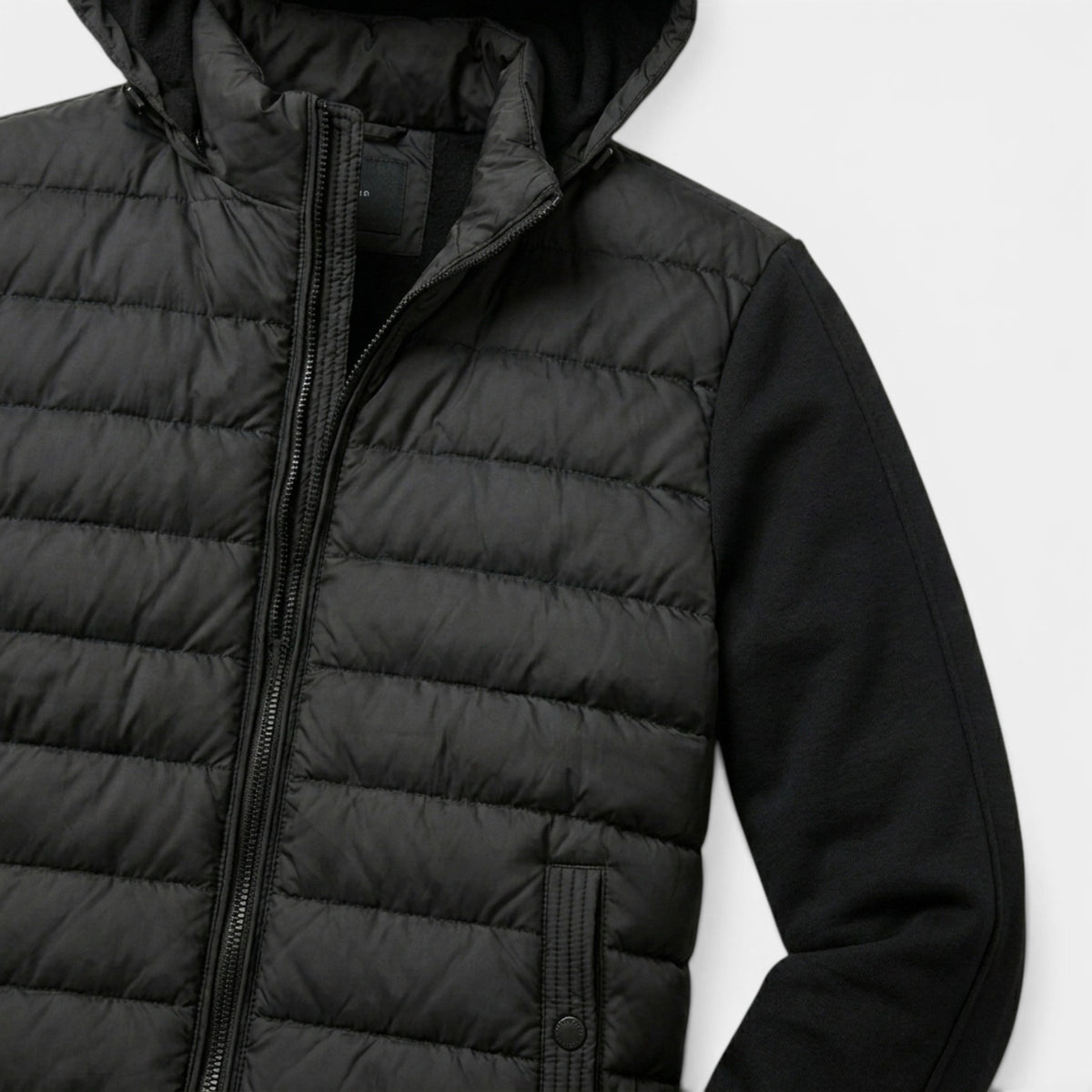 Men’s Hybrid Puffer Jacket Lightweight Hooded Winter Coat SnugBubs Australia
