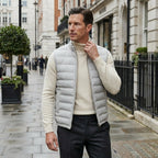 Men’s Lightweight Puffer Gilet Vest Sleeveless Winter Layer SnugBubs Australia
