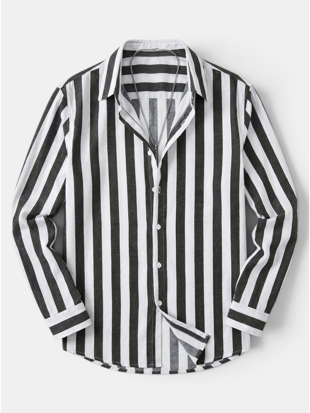 Men’s Linen Blend Striped Shirt Relaxed Summer Fit SnugBubs Australia