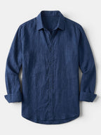 Men’s Linen Button Up Shirt Lightweight Summer Fit SnugBubs Australia