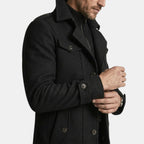 Men’s Luxury Wool Blend Overcoat Classic Tailored Fit SnugBubs Australia