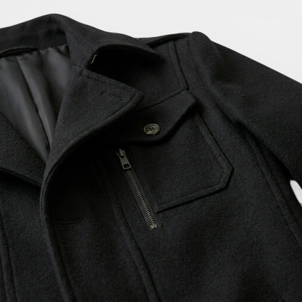 Men’s Luxury Wool Blend Overcoat Classic Tailored Fit SnugBubs Australia